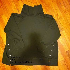 Maurice's Black Cowl Neck Sweater